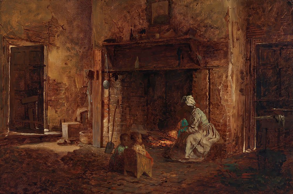 Kitchen at Mount Vernon 1857 art print by Eastman Johnson for $57.95 CAD