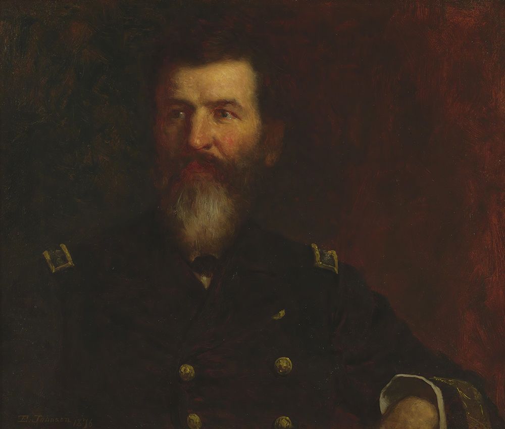 Portrait of Commodore Philip Carrigan Johnson, Jr. 1876 art print by Eastman Johnson for $57.95 CAD