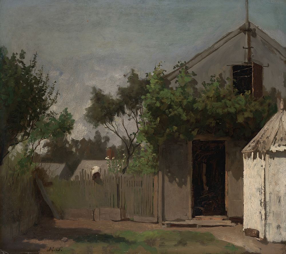 The Back Fence 1870 art print by Eastman Johnson for $57.95 CAD