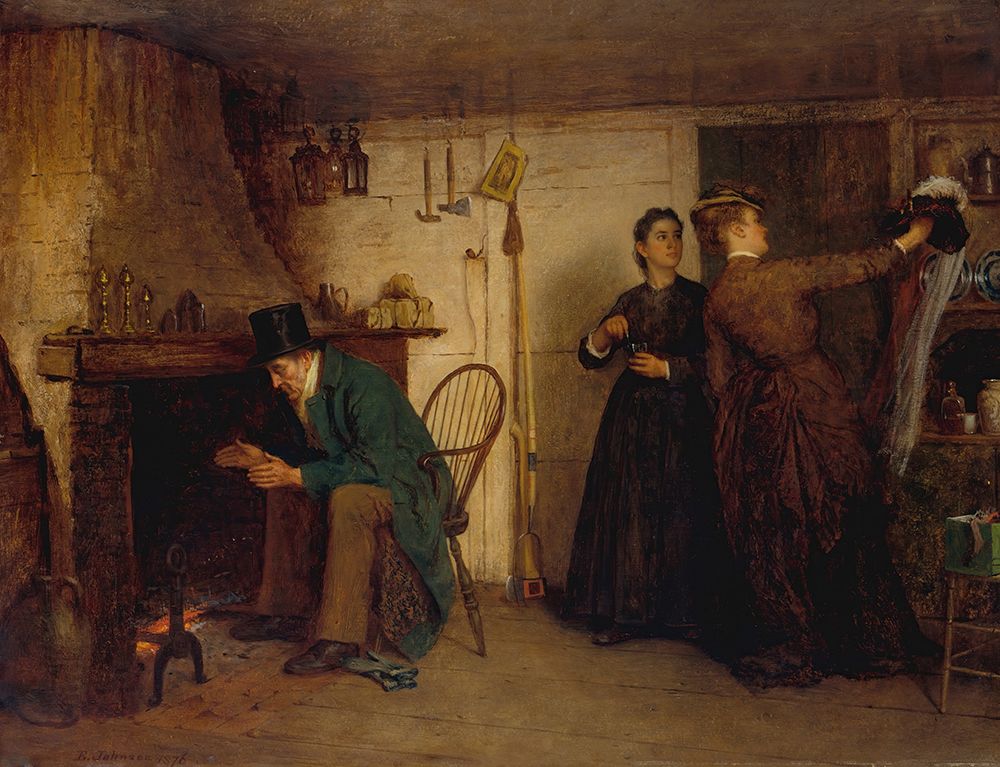 The New Bonnet 1876 art print by Eastman Johnson for $57.95 CAD