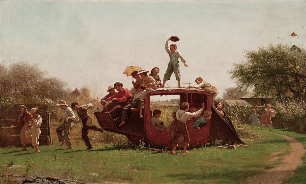 The Old Stagecoach 1871 art print by Eastman Johnson for $57.95 CAD
