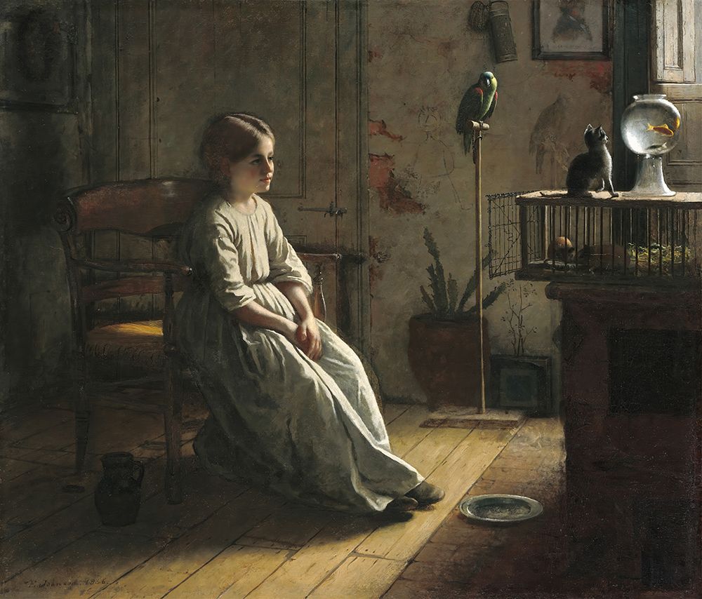 The Pets 1856 art print by Eastman Johnson for $57.95 CAD