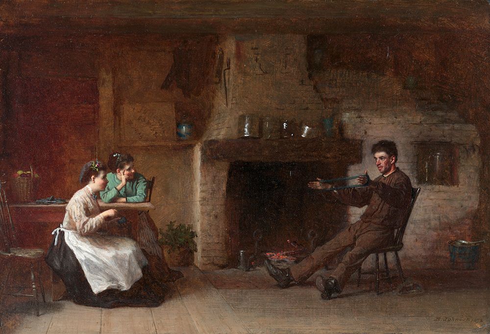 Winding Yarn Interior of a Nantucket Kitchen 1872 art print by Eastman Johnson for $57.95 CAD