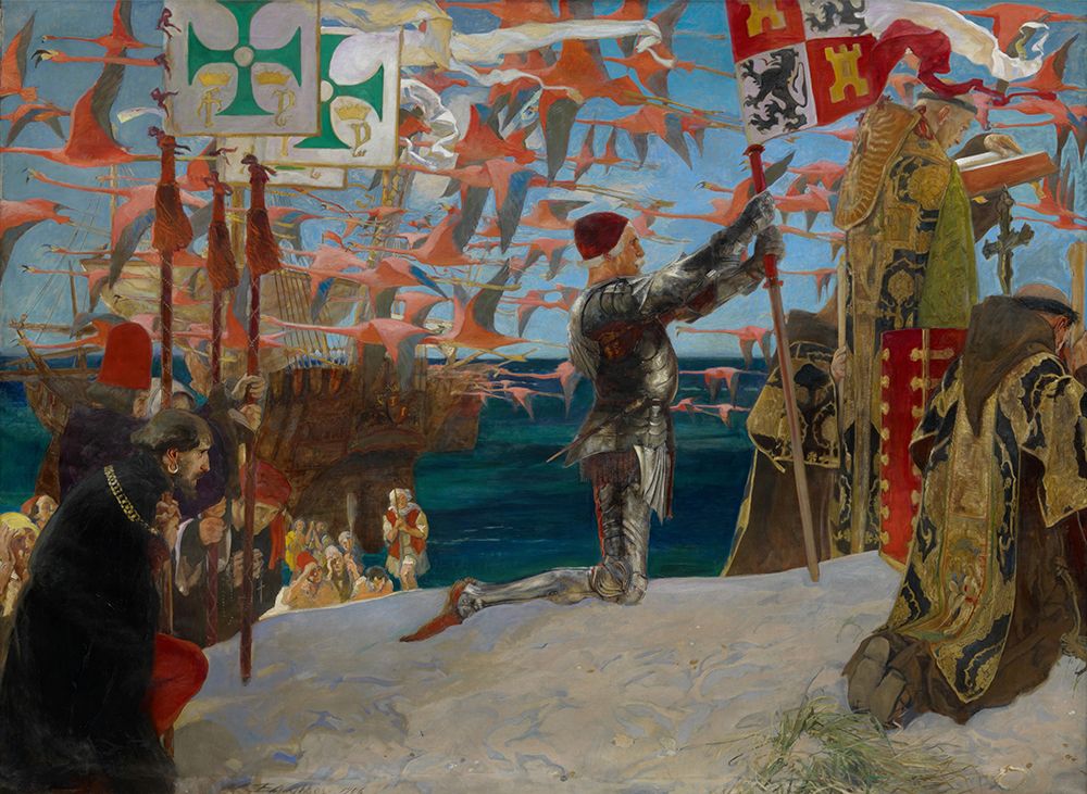Columbus in the New World 1906 art print by Edwin Austin Abbey for $57.95 CAD