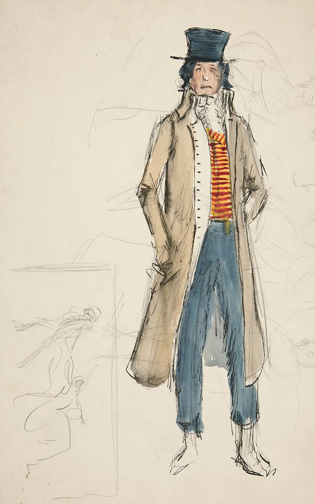 Sketch of a man ├óΓé¼ΓÇ£ costume study for La Tosca art print by Edwin Austin Abbey for $57.95 CAD