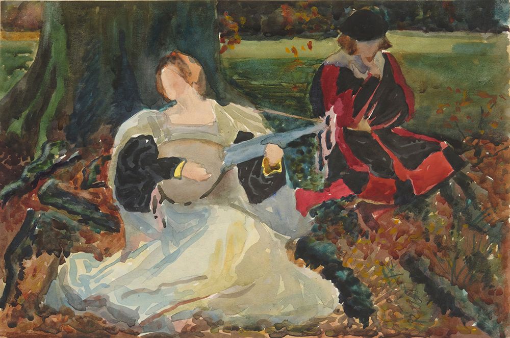 Studies for Fair is my love, painting in the Municipal Art Gallery, Preston, England art print by Edwin Austin Abbey for $57.95 CAD