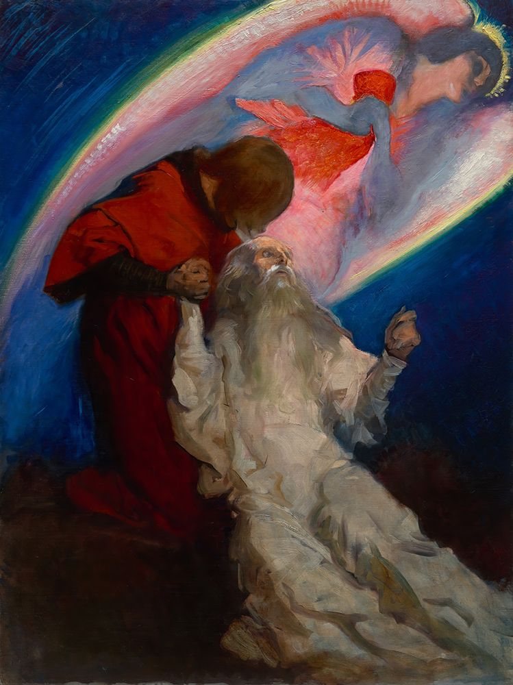 Study for Amfortas Released by Galahad, in The Quest and Achievement of the Holy Grail art print by Edwin Austin Abbey for $57.95 CAD