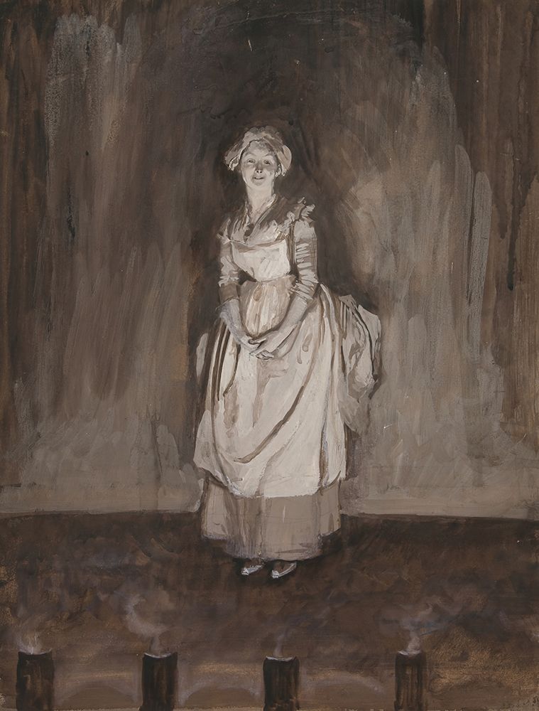Study for Epilogue, illustration for Oliver Goldsmiths She Stoops to Conquer art print by Edwin Austin Abbey for $57.95 CAD