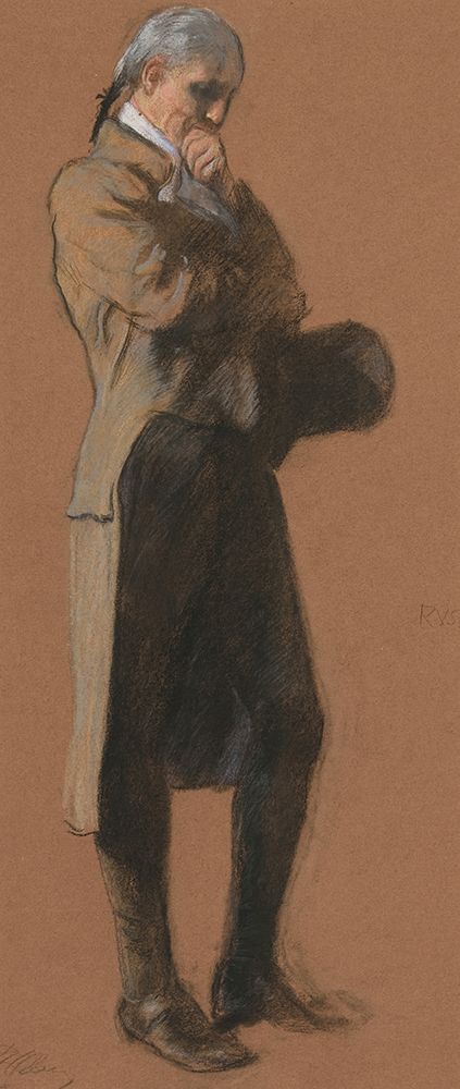 Study for figure of Dr. Benjamin Rush, in Apotheosis of Pennsylvania art print by Edwin Austin Abbey for $57.95 CAD