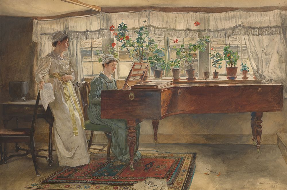 The Two Sisters 1882 art print by Edwin Austin Abbey for $57.95 CAD