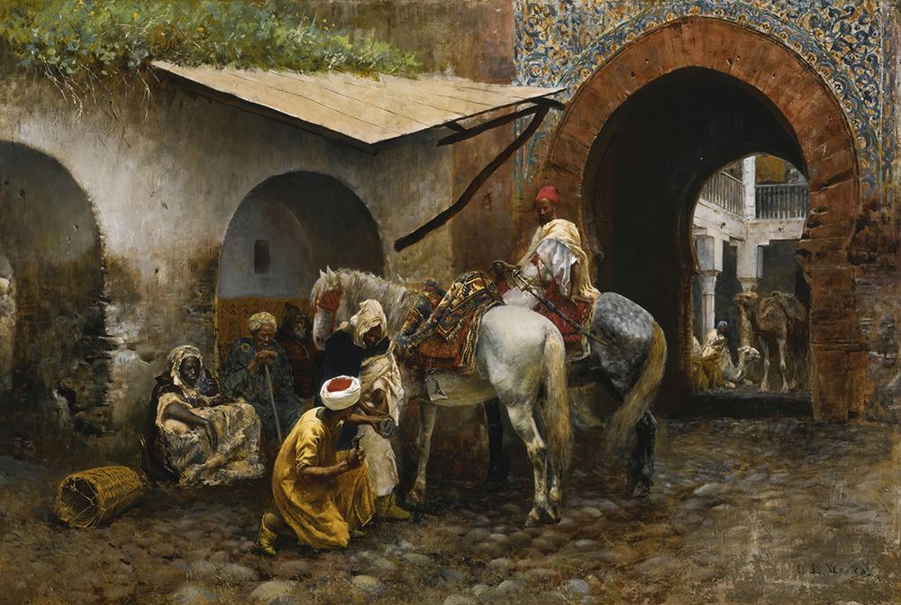 A Moorish Blacksmith art print by Edwin Lord Weeks for $57.95 CAD