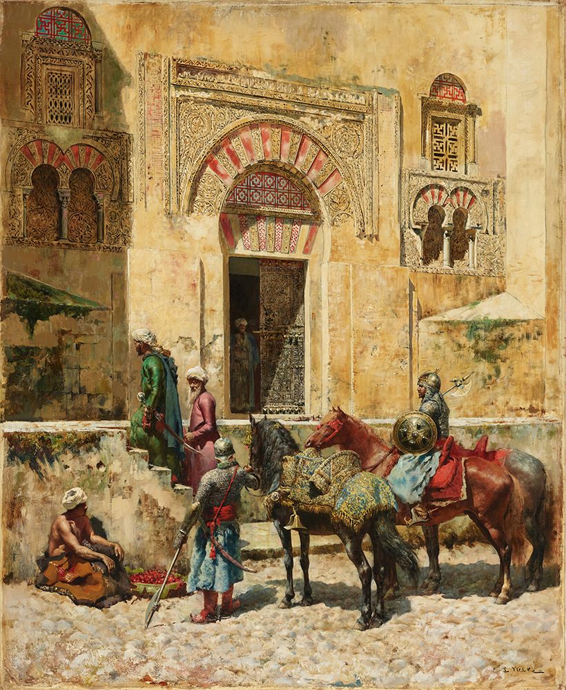 Entering the Mosque 1880 art print by Edwin Lord Weeks for $57.95 CAD