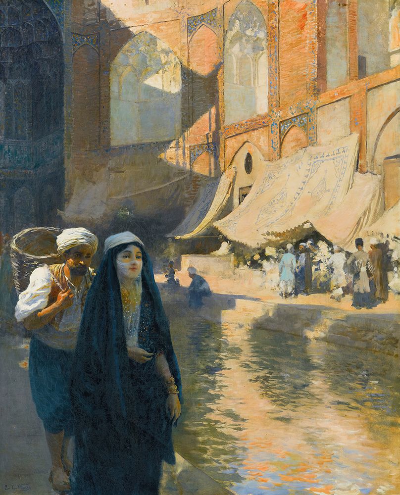 Isfahan bazaar art print by Edwin Lord Weeks for $57.95 CAD