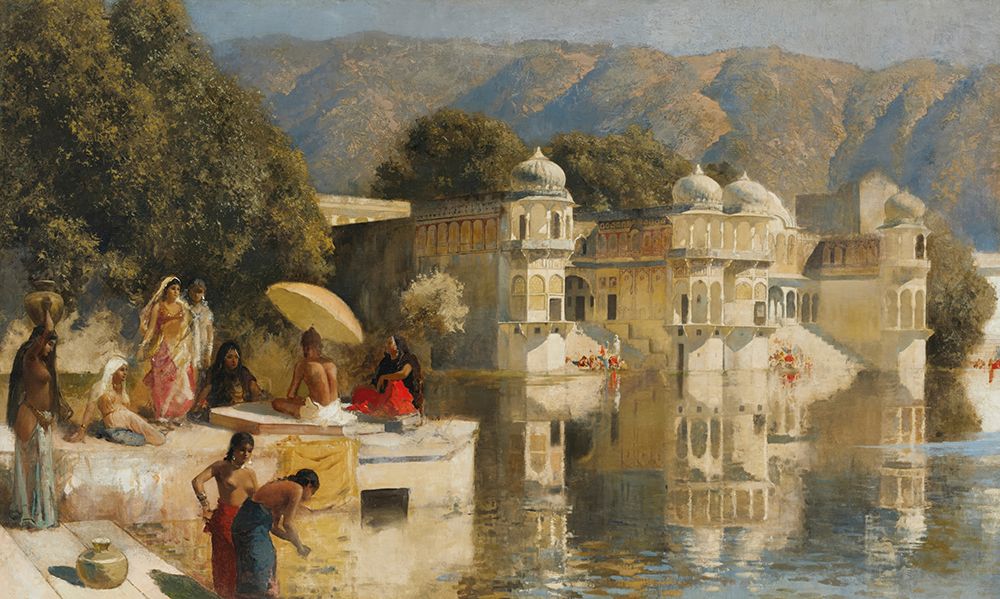 Lake at Oodeypore, India 1893 art print by Edwin Lord Weeks for $57.95 CAD