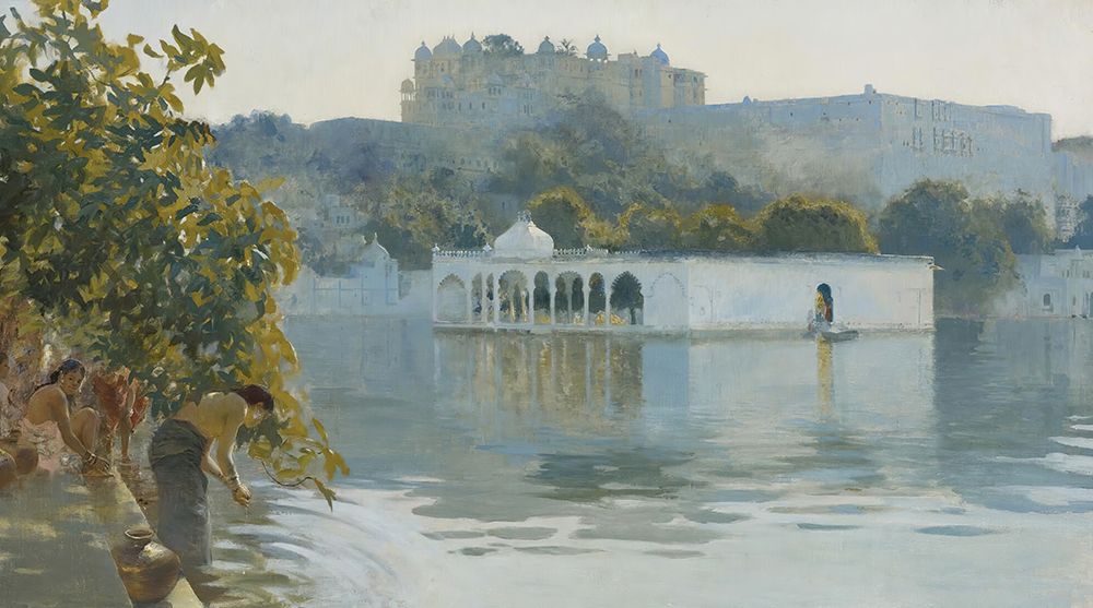 Lake At Oodeypore, India art print by Edwin Lord Weeks for $57.95 CAD