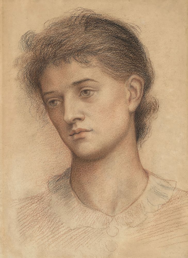 Portrait head of a woman art print by Evelyn De Morgan for $57.95 CAD