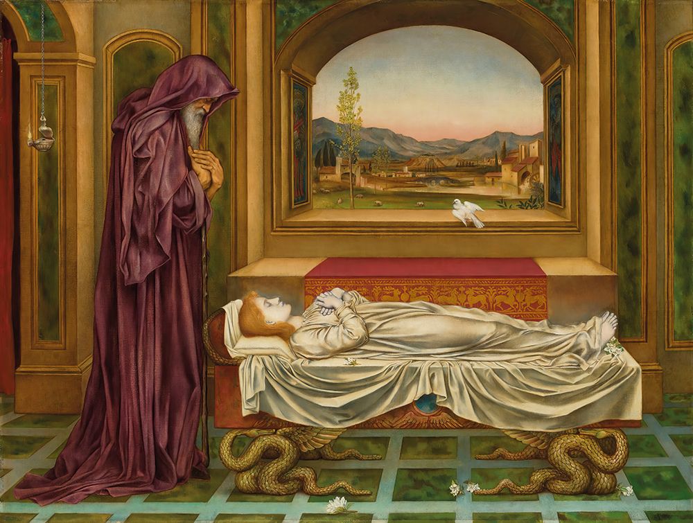 The Wandering Jew, Whom the gods love die young 1888 art print by Evelyn De Morgan for $57.95 CAD