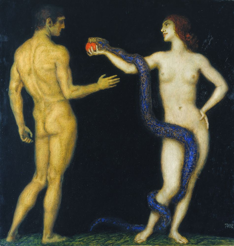 Adam and Eve 1920 art print by Franz von Stuck for $57.95 CAD