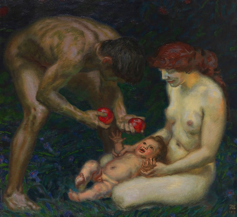 Adam and Eve The Family 1912 art print by Franz von Stuck for $57.95 CAD