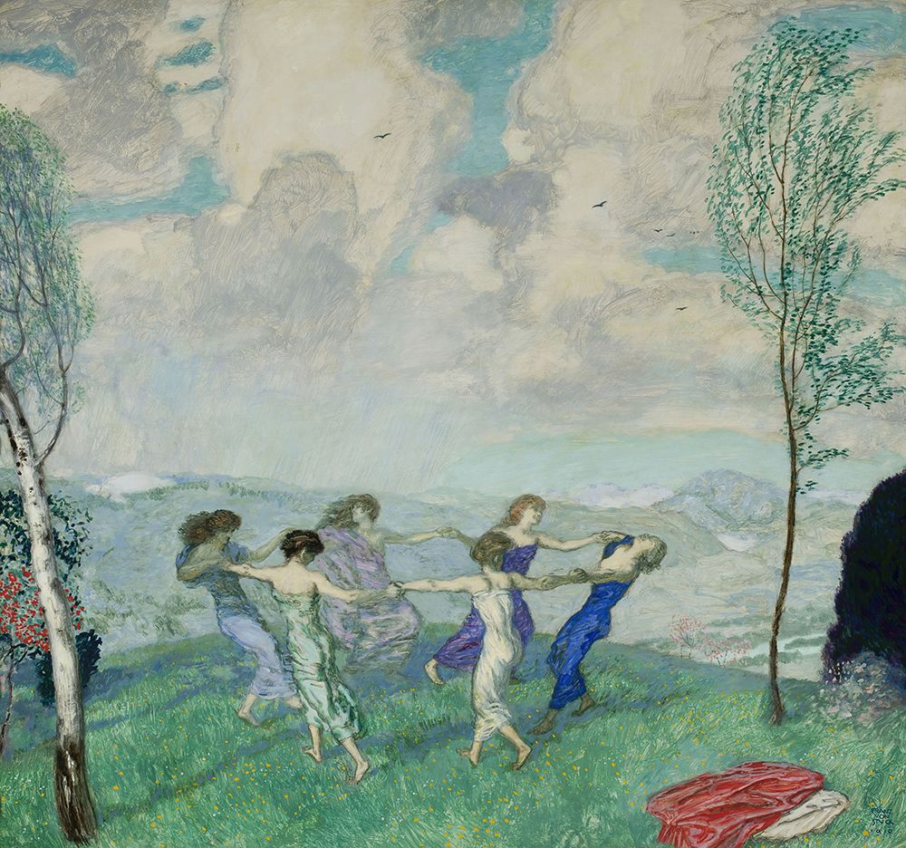 Dancing circle 1910 art print by Franz von Stuck for $57.95 CAD