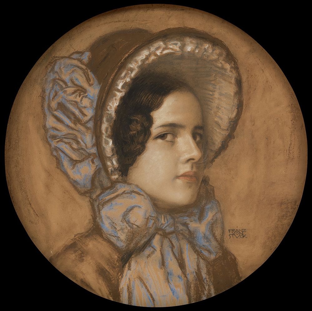 Daughter Mary with a frilly hat 1908 art print by Franz von Stuck for $57.95 CAD