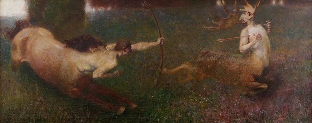 Fantastic Hunt circa 1890 art print by Franz von Stuck for $57.95 CAD