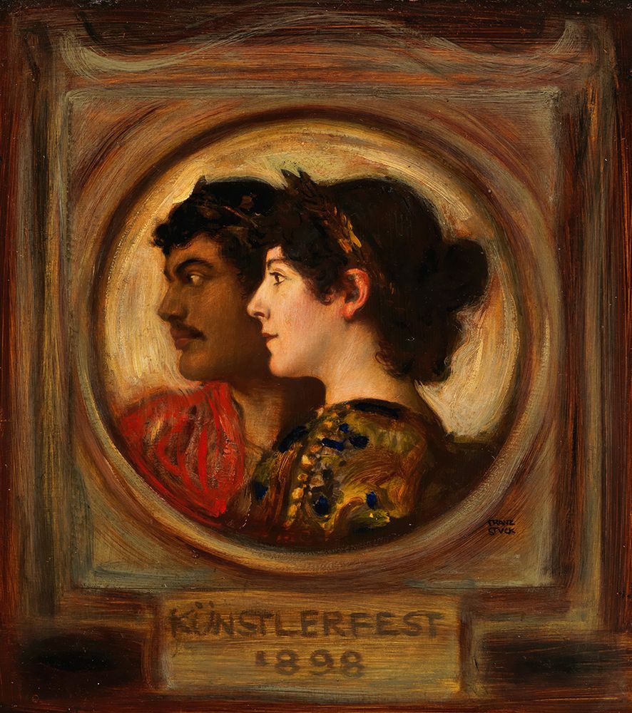 Franz and Mary Stuck   Artists Festival 1898 art print by Franz von Stuck for $57.95 CAD