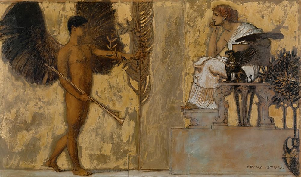 Homage to Painting 1889 art print by Franz von Stuck for $57.95 CAD