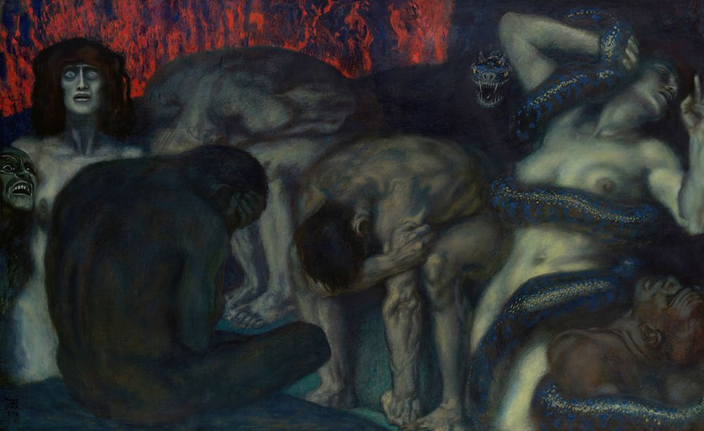 Inferno 1908 art print by Franz von Stuck for $57.95 CAD