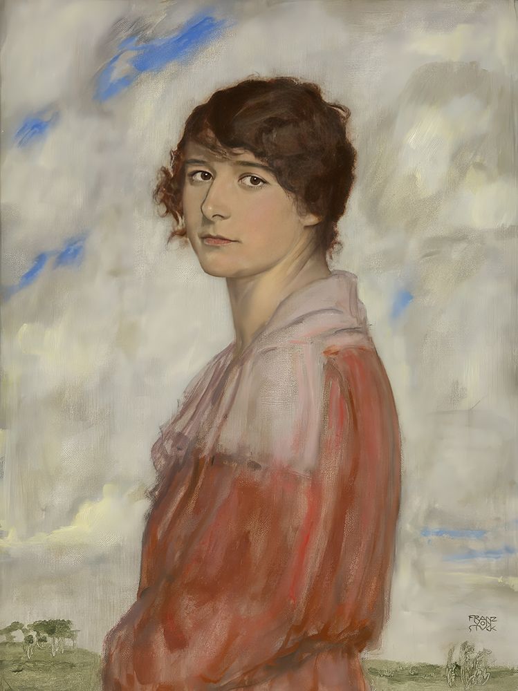Lady in Red 1918 art print by Franz von Stuck for $57.95 CAD