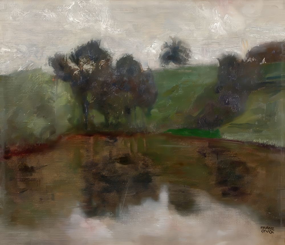 Landscape 1890 art print by Franz von Stuck for $57.95 CAD