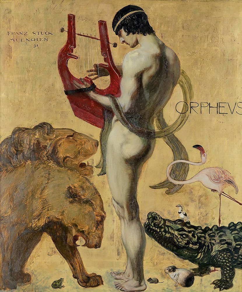Orpheus and the animals 1891 art print by Franz von Stuck for $57.95 CAD