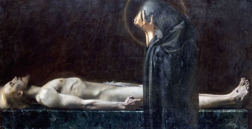 Pieta 1891 art print by Franz von Stuck for $57.95 CAD
