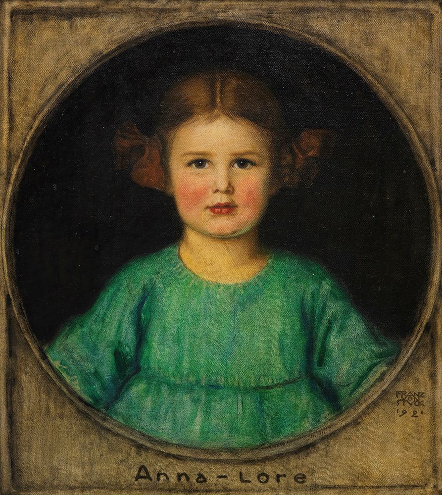 Portrait of a girl Anna Lore Butzer 1921 art print by Franz von Stuck for $57.95 CAD