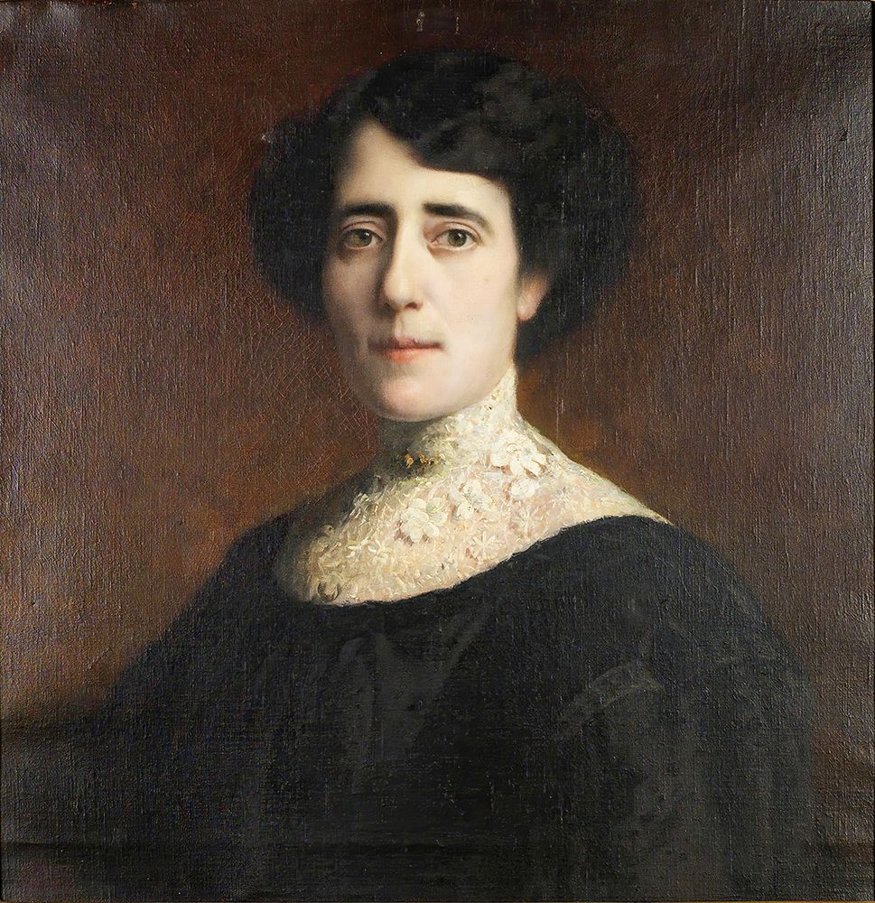 Portrait of a lady with a lace collar 1928 art print by Franz von Stuck for $57.95 CAD