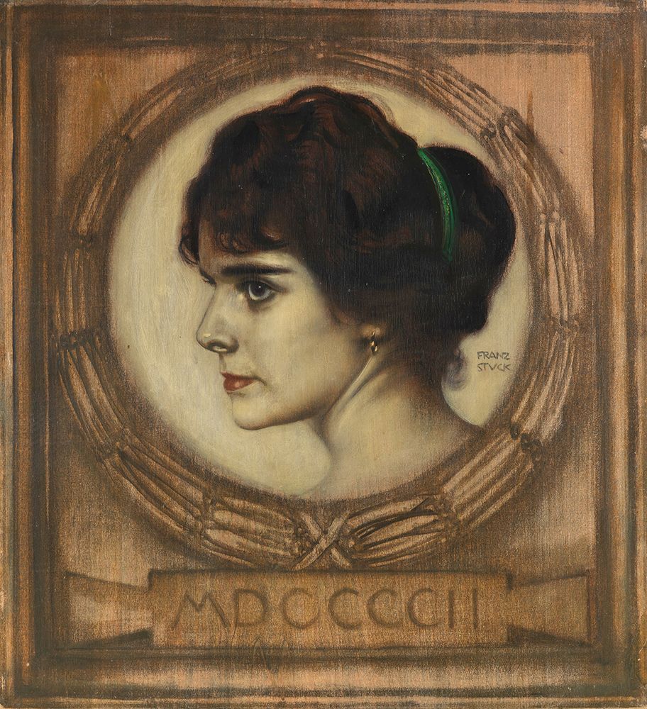 Portrait of Gemma Bierbaum 1902 art print by Franz von Stuck for $57.95 CAD