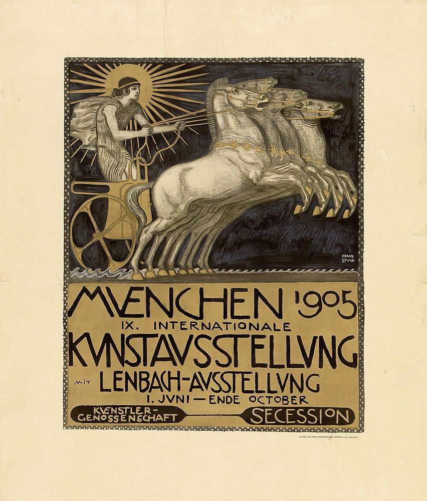 Poster for the IX International art exhibition in Munich 1905 art print by Franz von Stuck for $57.95 CAD