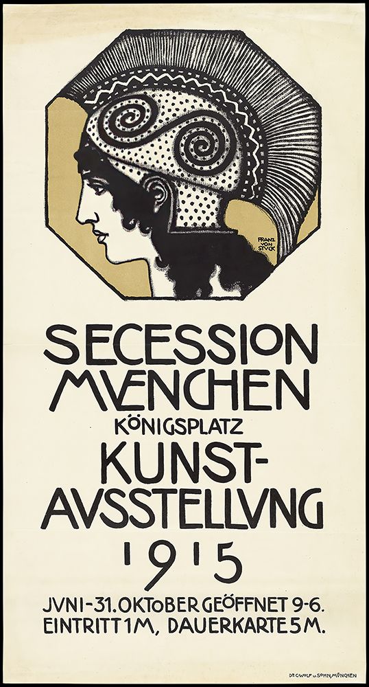 Poster for the Munich Secession exhibition in 1915 art print by Franz von Stuck for $57.95 CAD