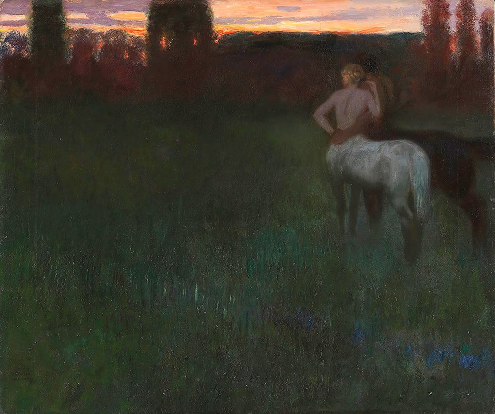 Sunset 1891 art print by Franz von Stuck for $57.95 CAD