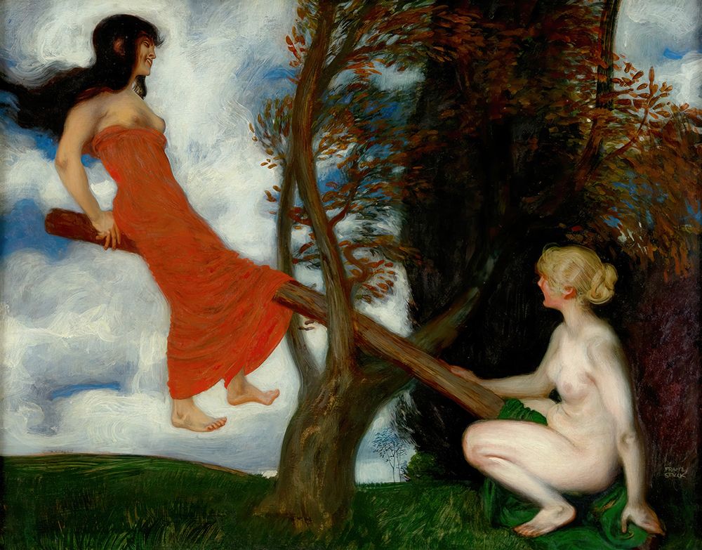 The Seesaw 1898 art print by Franz von Stuck for $57.95 CAD