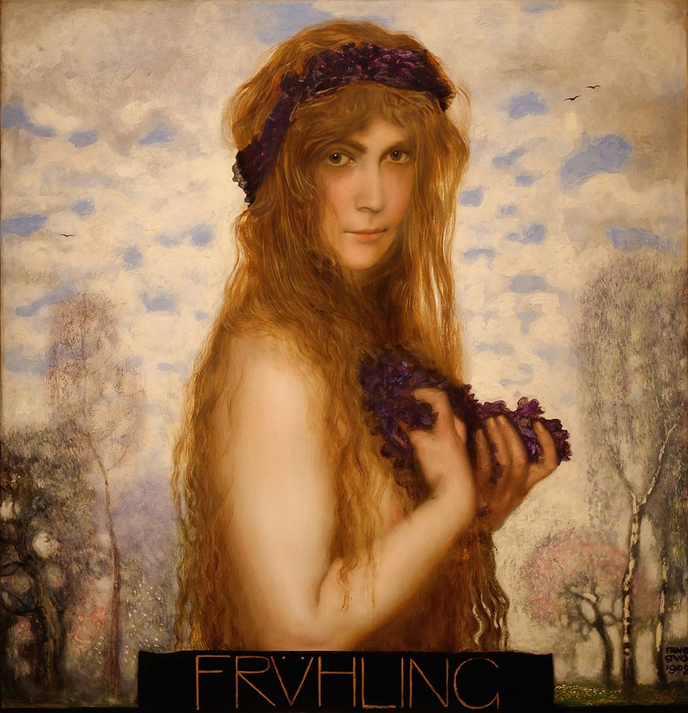 The Spring 1902 art print by Franz von Stuck for $57.95 CAD