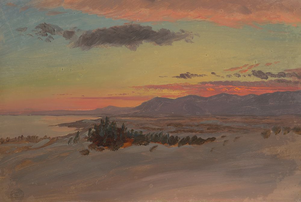 Hudson Valley in Winter, Looking Southwest from Olana 1870 art print by Frederic Edwin Church for $57.95 CAD