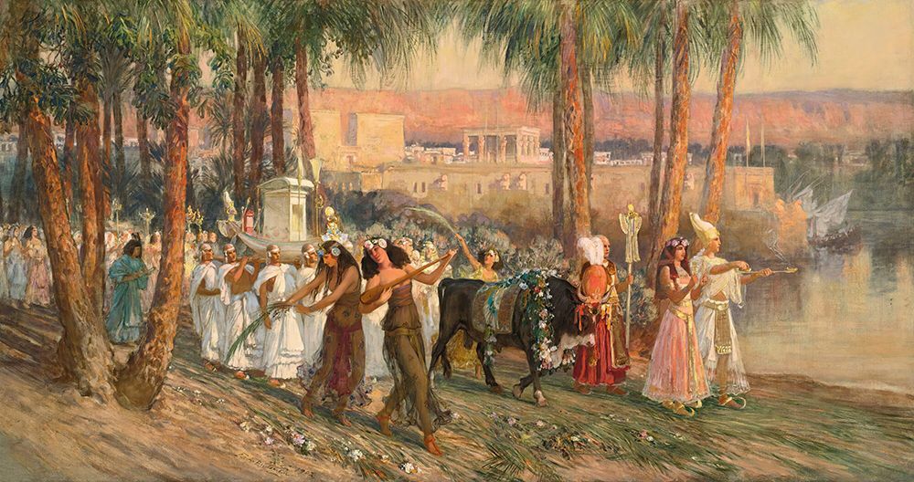 An Egyptian Procession 1902 art print by Frederick Arthur Bridgman for $57.95 CAD