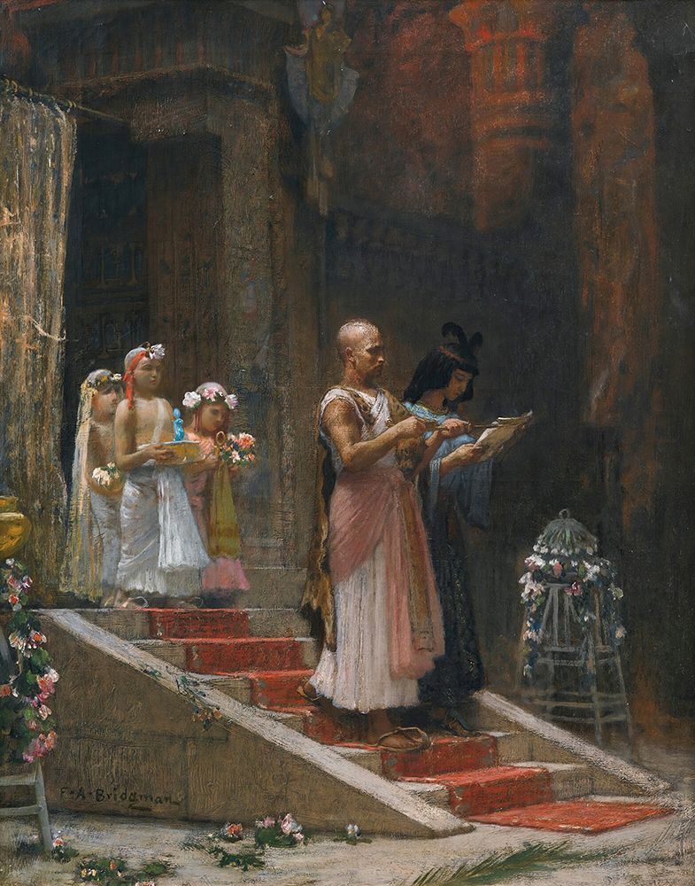 An Egyptian Procession art print by Frederick Arthur Bridgman for $57.95 CAD
