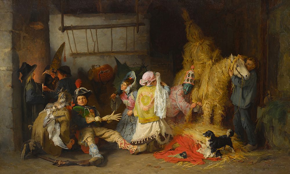 Carnival in Brittany art print by Frederick Arthur Bridgman for $57.95 CAD