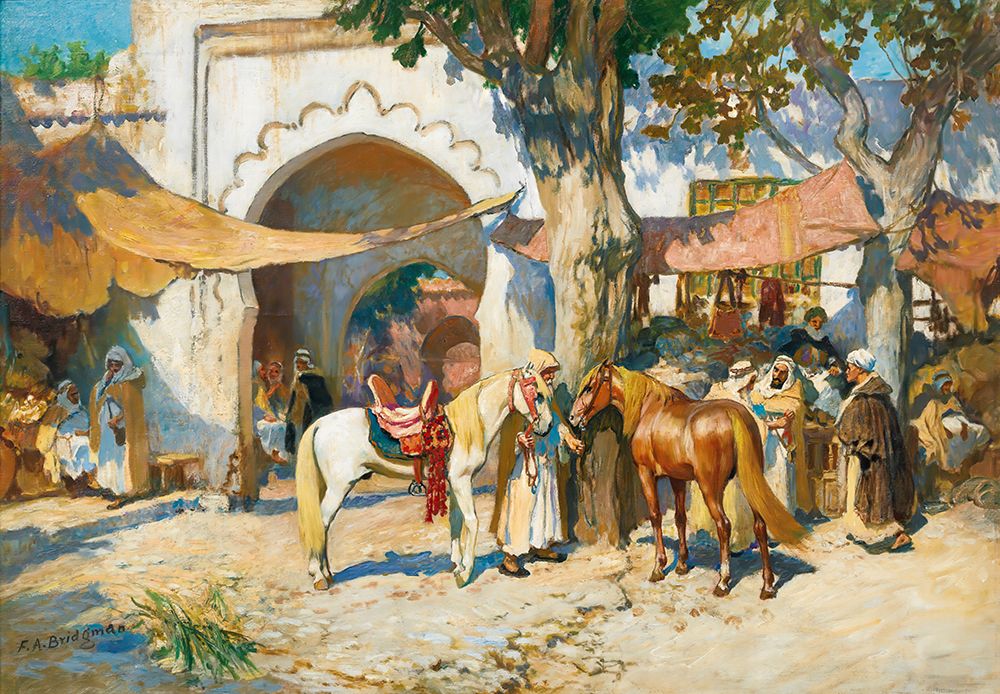 In the souk. Algiers art print by Frederick Arthur Bridgman for $57.95 CAD
