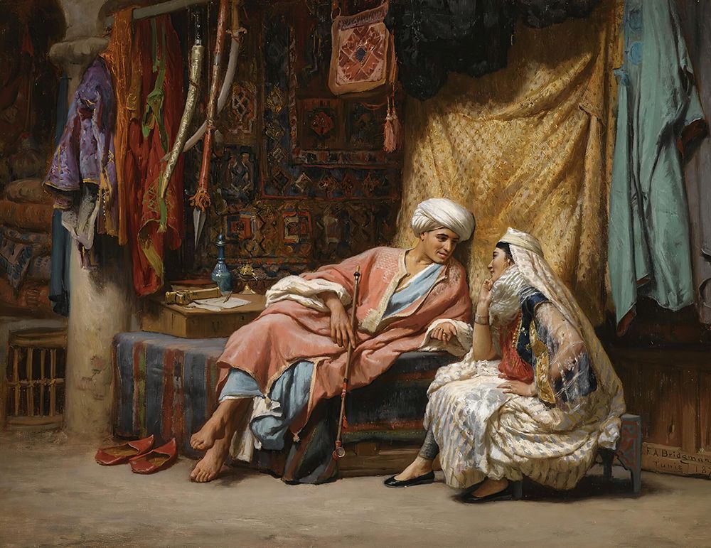 In The Souk, Tunis 1874 art print by Frederick Arthur Bridgman for $57.95 CAD