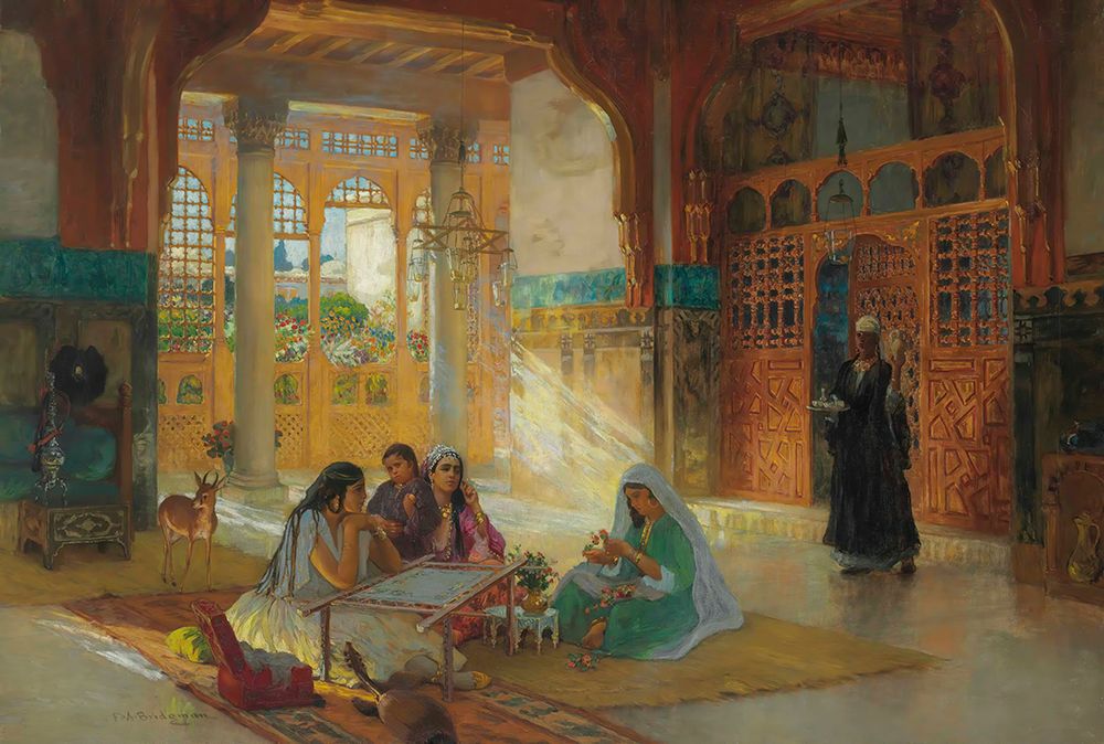 Interior of an Arab palace art print by Frederick Arthur Bridgman for $57.95 CAD