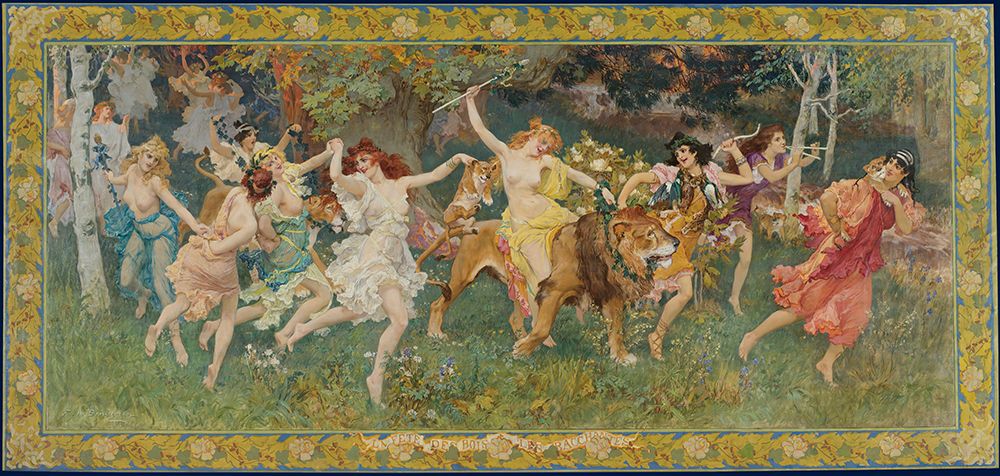 The Festival of the Woods, The Bacchae art print by Frederick Arthur Bridgman for $57.95 CAD