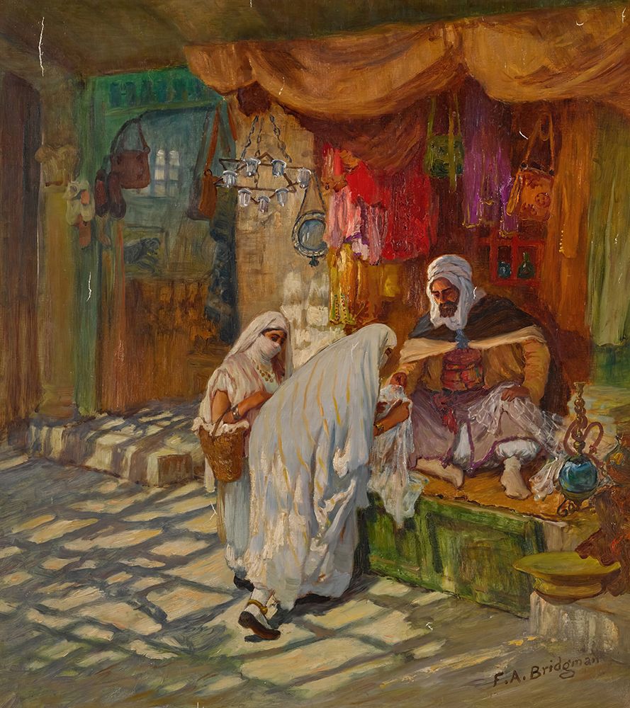 The Bazaar art print by Frederick Arthur Bridgman for $57.95 CAD
